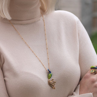 Peacock Long Necklace